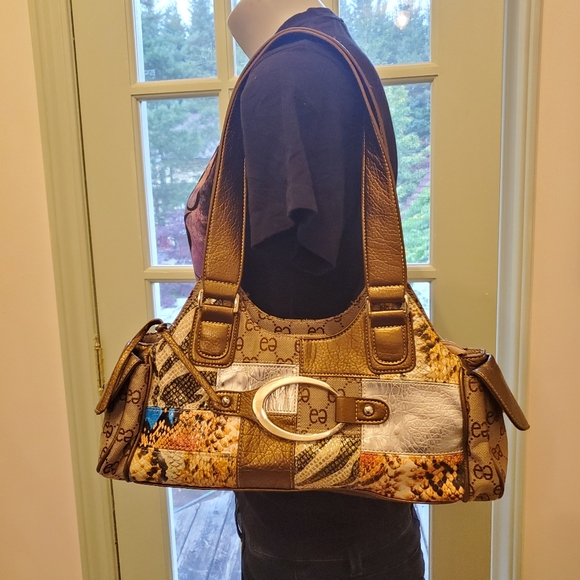 d-fusion Y2K Animal Print Patch Work Shoulder Purse - Picture 8 of 8